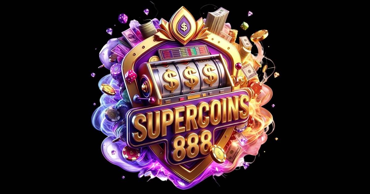 Super Coins 888 Hero Banner - Gold Coins Shower, Slot Reels, and 888 Jackpot Wins